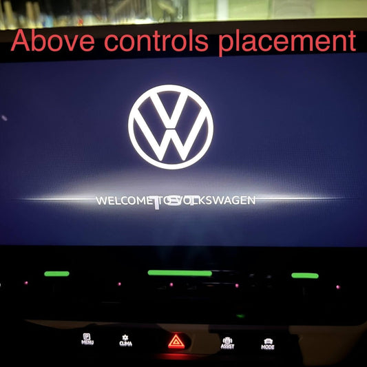 Volume and temperature control glow - in - dark stickers for Volkswagen ID.4 and Golf Mark VIII - YURIK Accessories
