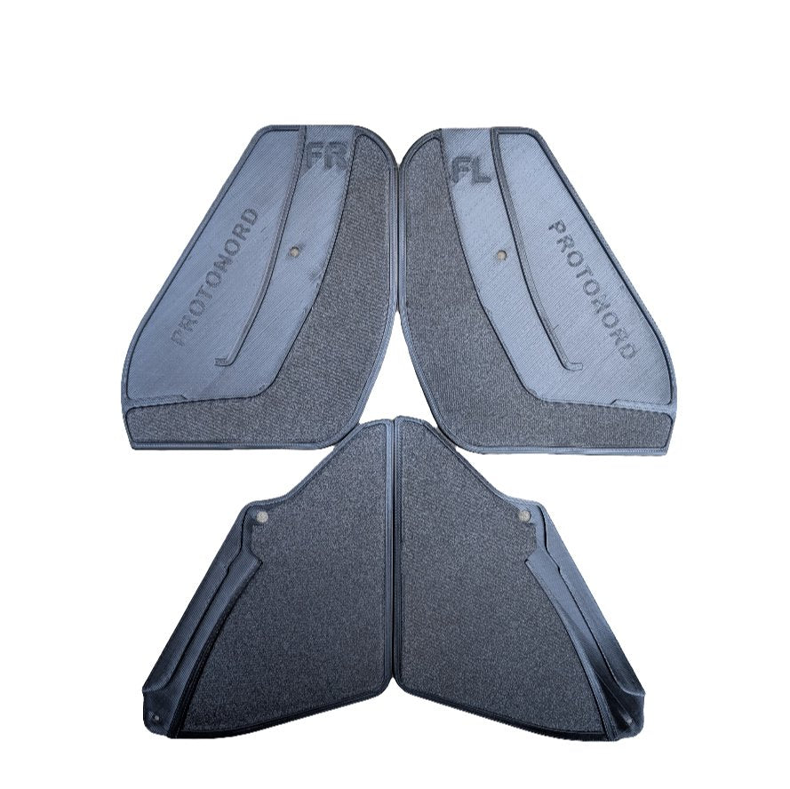 Mudflaps 2.1 with optional color inlay for Fisker Ocean - YURIK Accessories