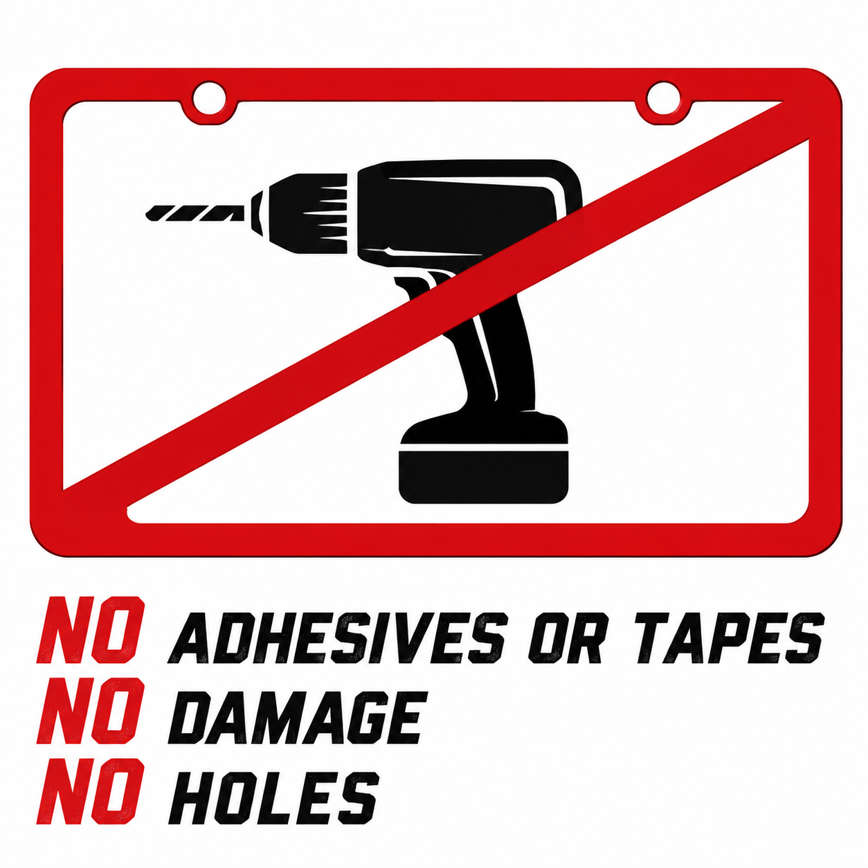 No drilling license plate mounting kits for Volkswagen ID.4 for 2021-2025 years