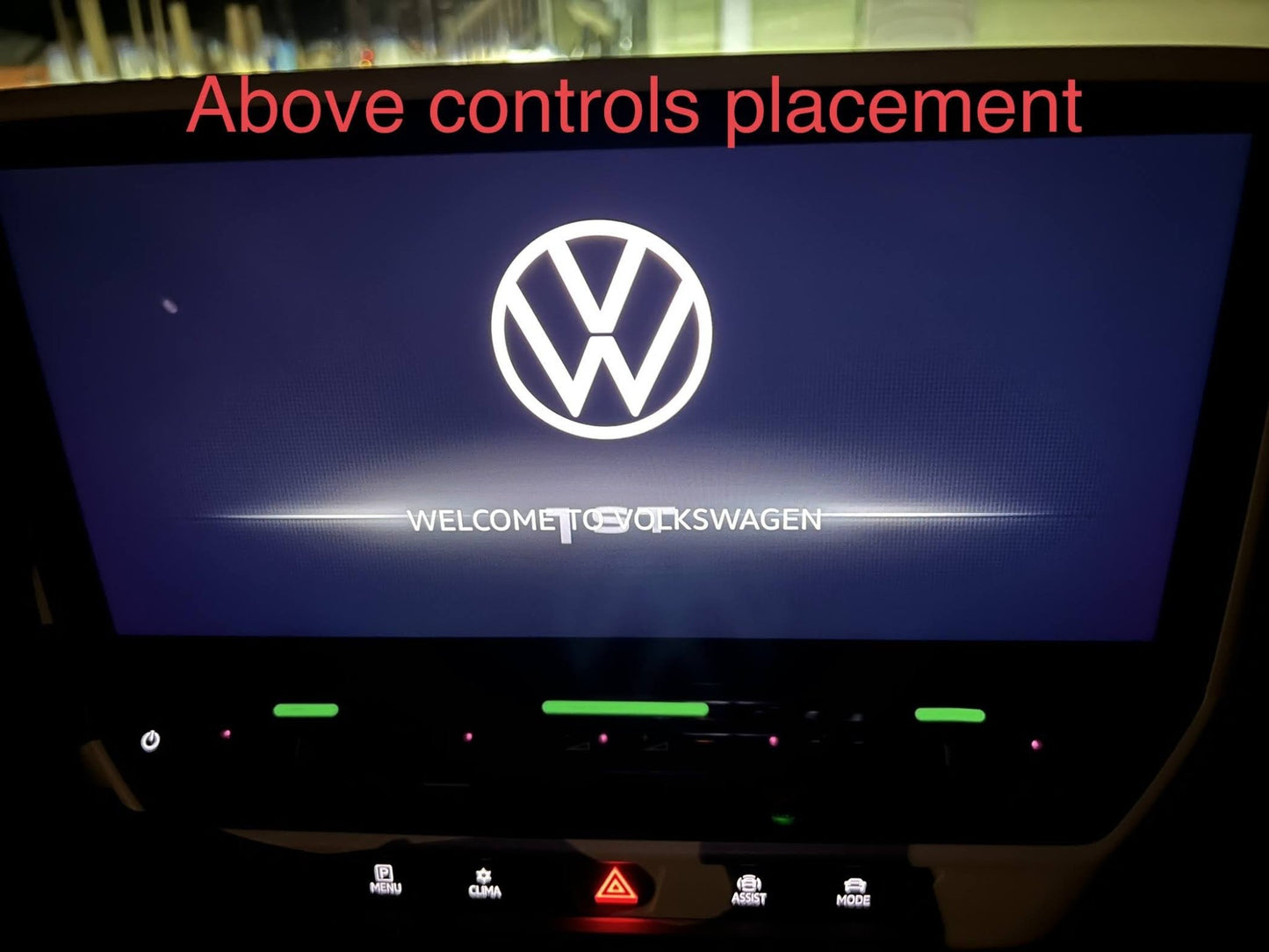 Volume and temperature control glow - in - dark stickers for Volkswagen ID.4 and Golf Mark VIII - YURIK Accessories